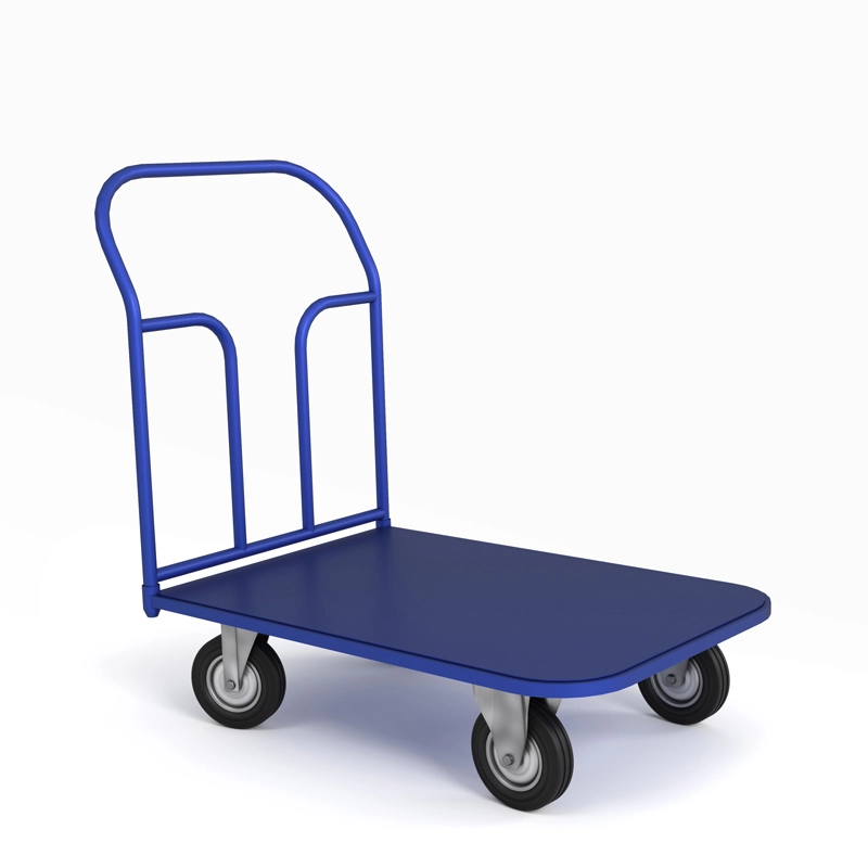 фото тележка платформенная тп 1 (500х800) г/п 450 кг.160 черная резина