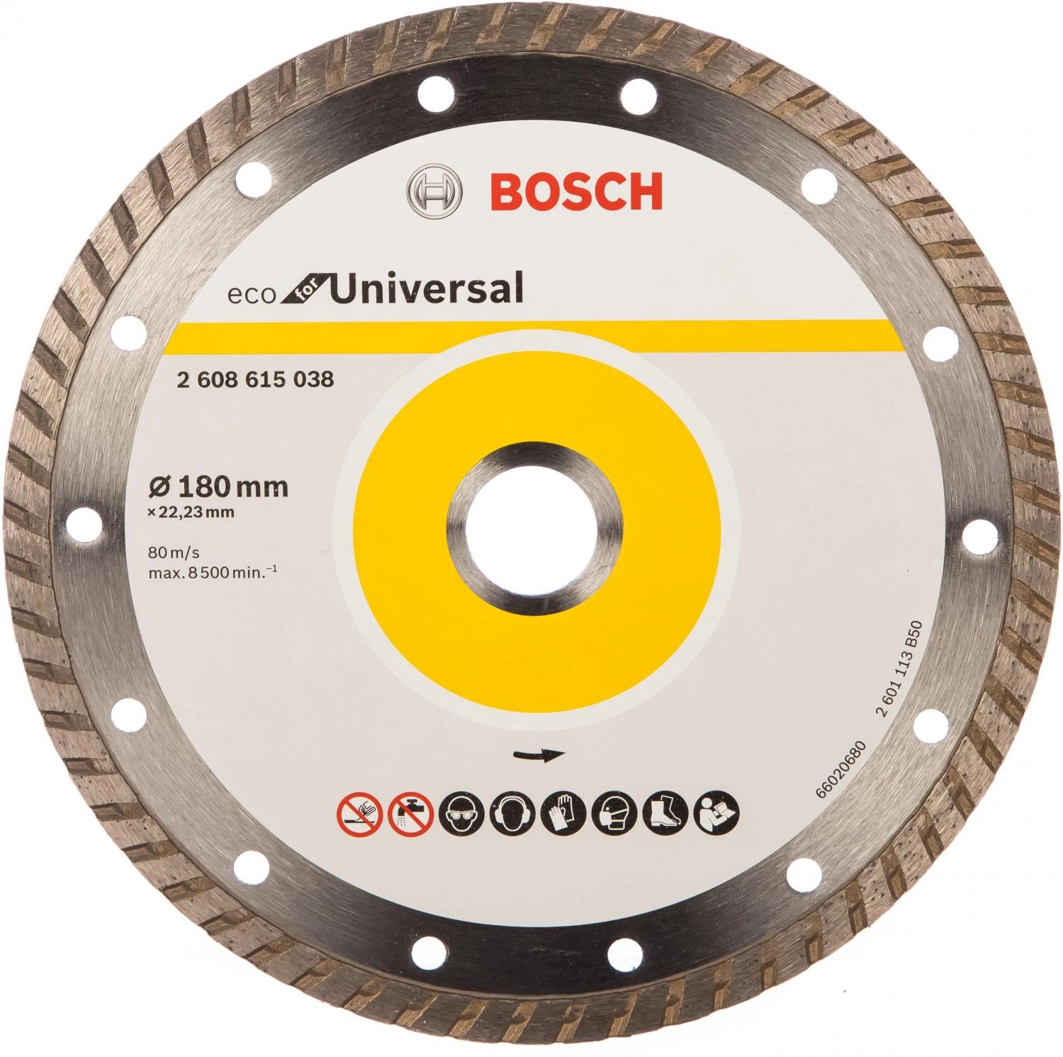 Круг алмазный ECO UNIVERSAL TURBO (2608615038) Ф180х22мм универсальный