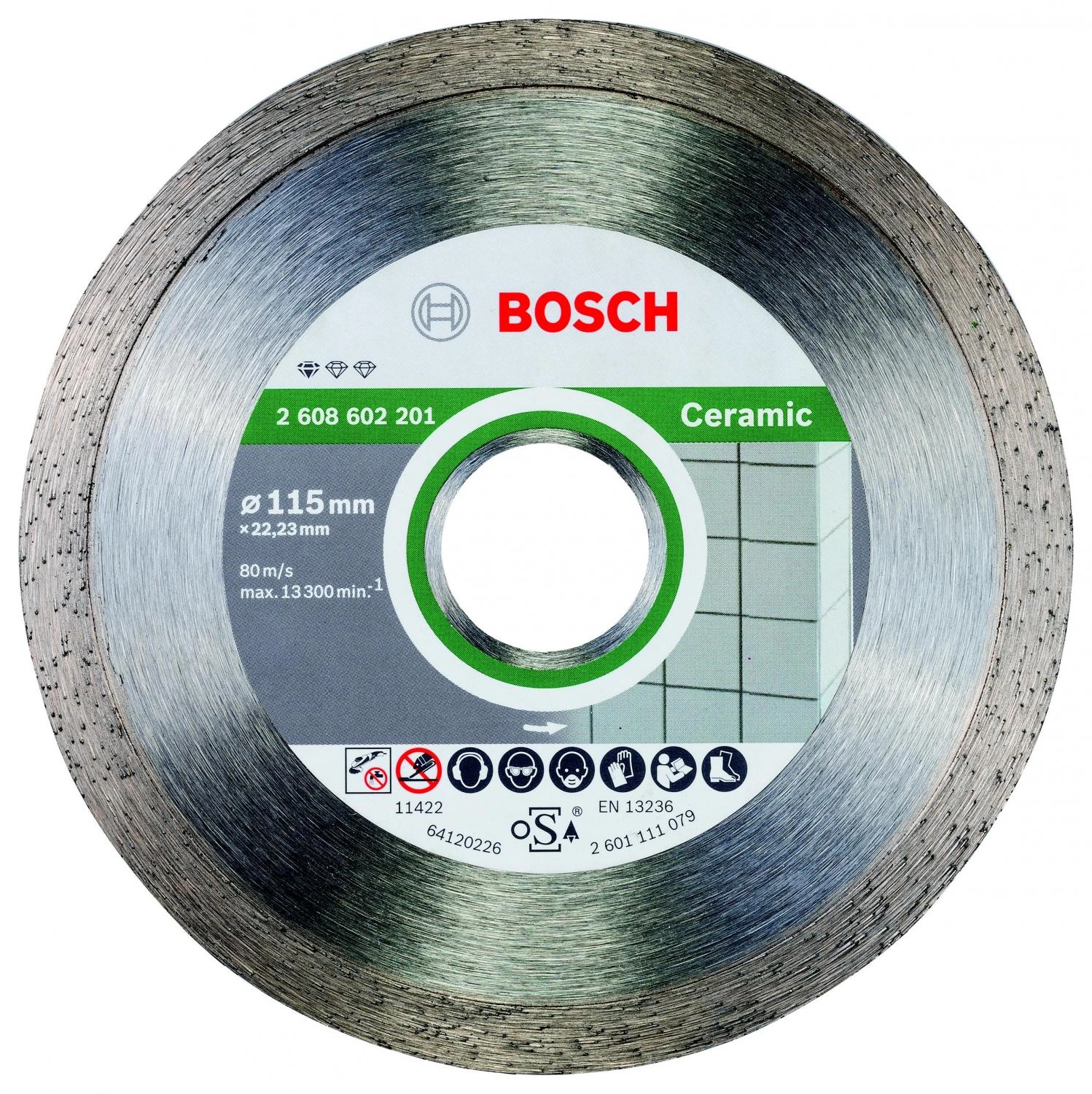 Круг алмазный BOSCH STANDARD FOR CERAMIC (2608602201) Ф115х22мм по керамике