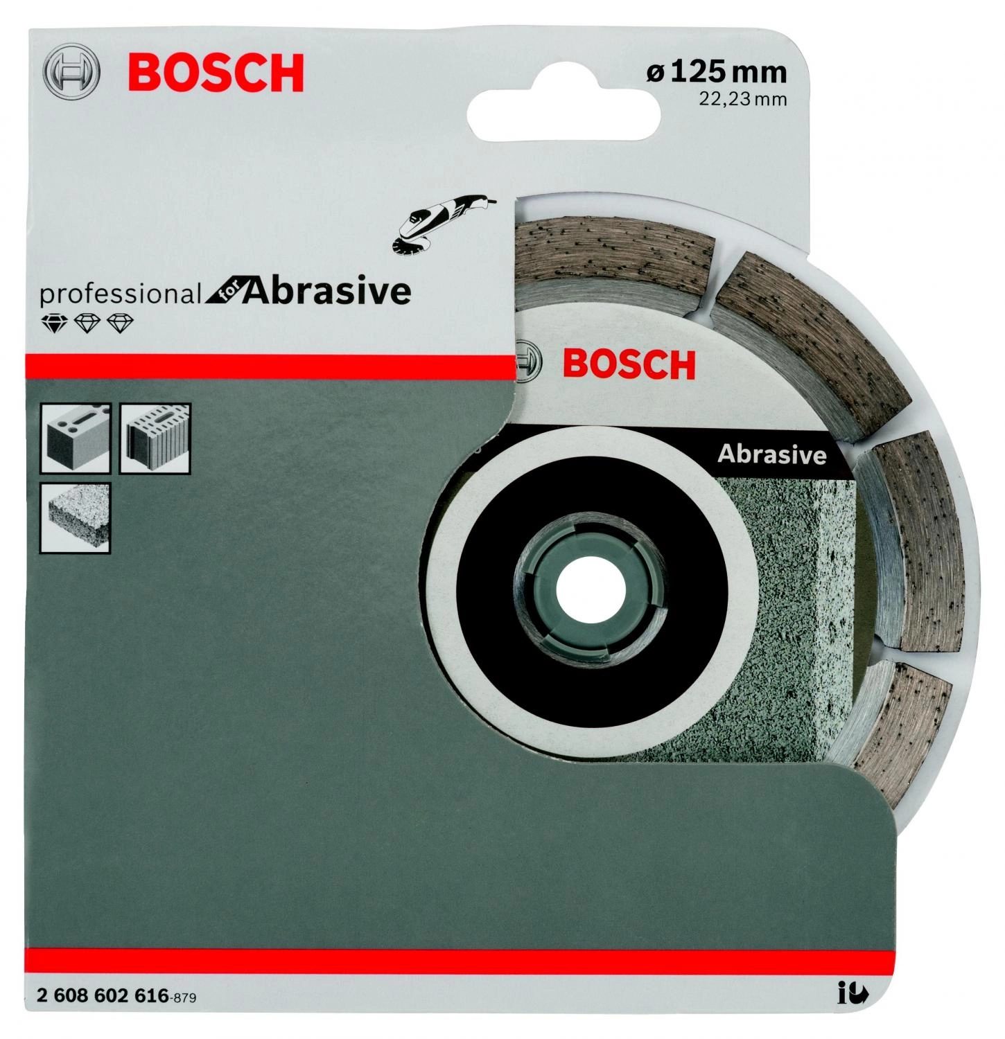 Круг алмазный BOSCH STANDARD FOR ABRASIVE (2608602616) Ф125х22мм по песчанику