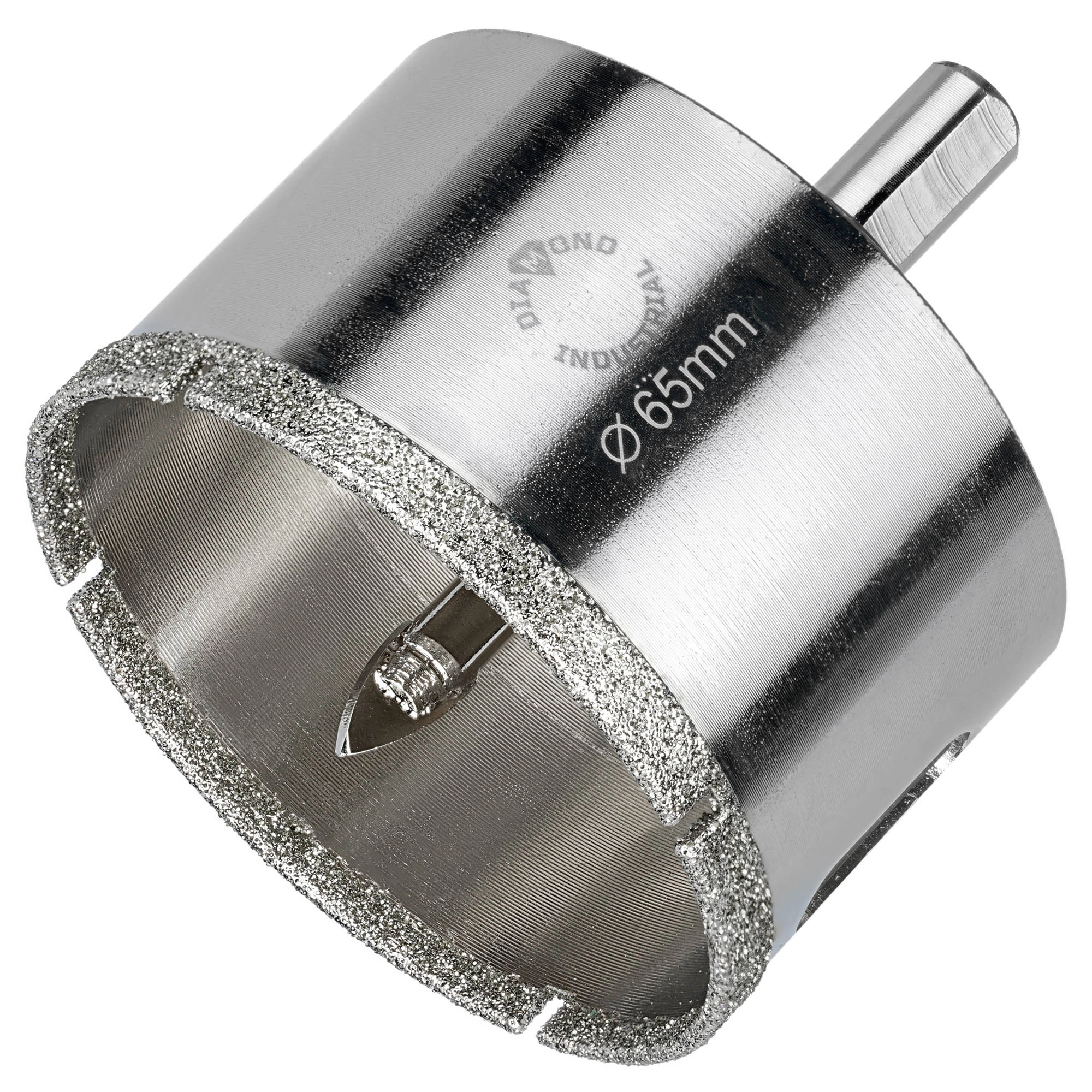 Алмазная коронка по керамограниту, плитке, кафелю 65 мм с центром Diamond Industrial