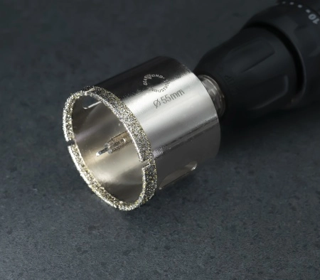 Алмазная коронка по керамограниту, плитке, кафелю 55 мм с центром Diamond Industrial