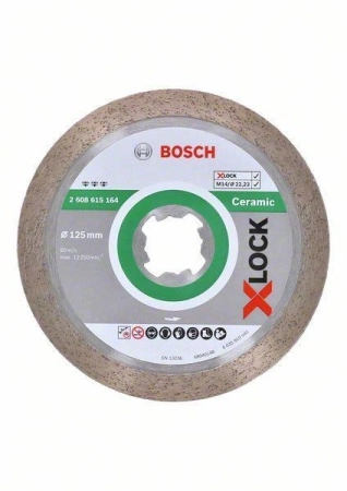 Круг алмазный BOSCH BEST FOR CERAMIC (2608615164) Ф125хX-LOCK по керамике