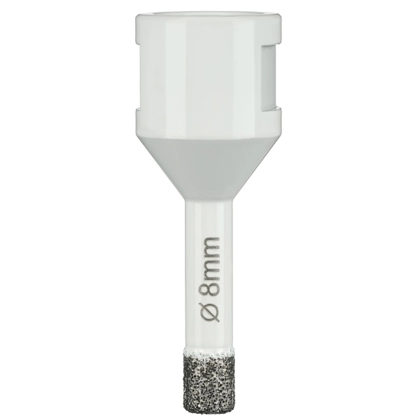 Алмазная коронка по керамограниту, керамике и камню 8 мм Universal Diamond Industrial, вакуумная пайка, M14