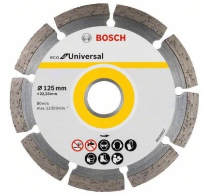 Круг алмазный BOSCH ECO UNIVERSAL 10шт. (2608615041) Ф125х22мм универсальный