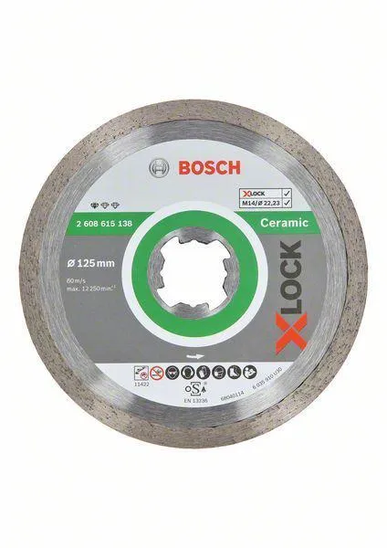 Круг алмазный BOSCH STANDARD FOR CERAMIC (2608615138) Ф125хX-LOCKмм по керамике